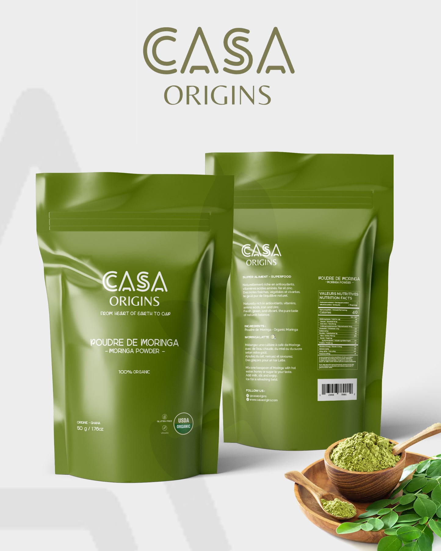 Poudre de Moringa bio